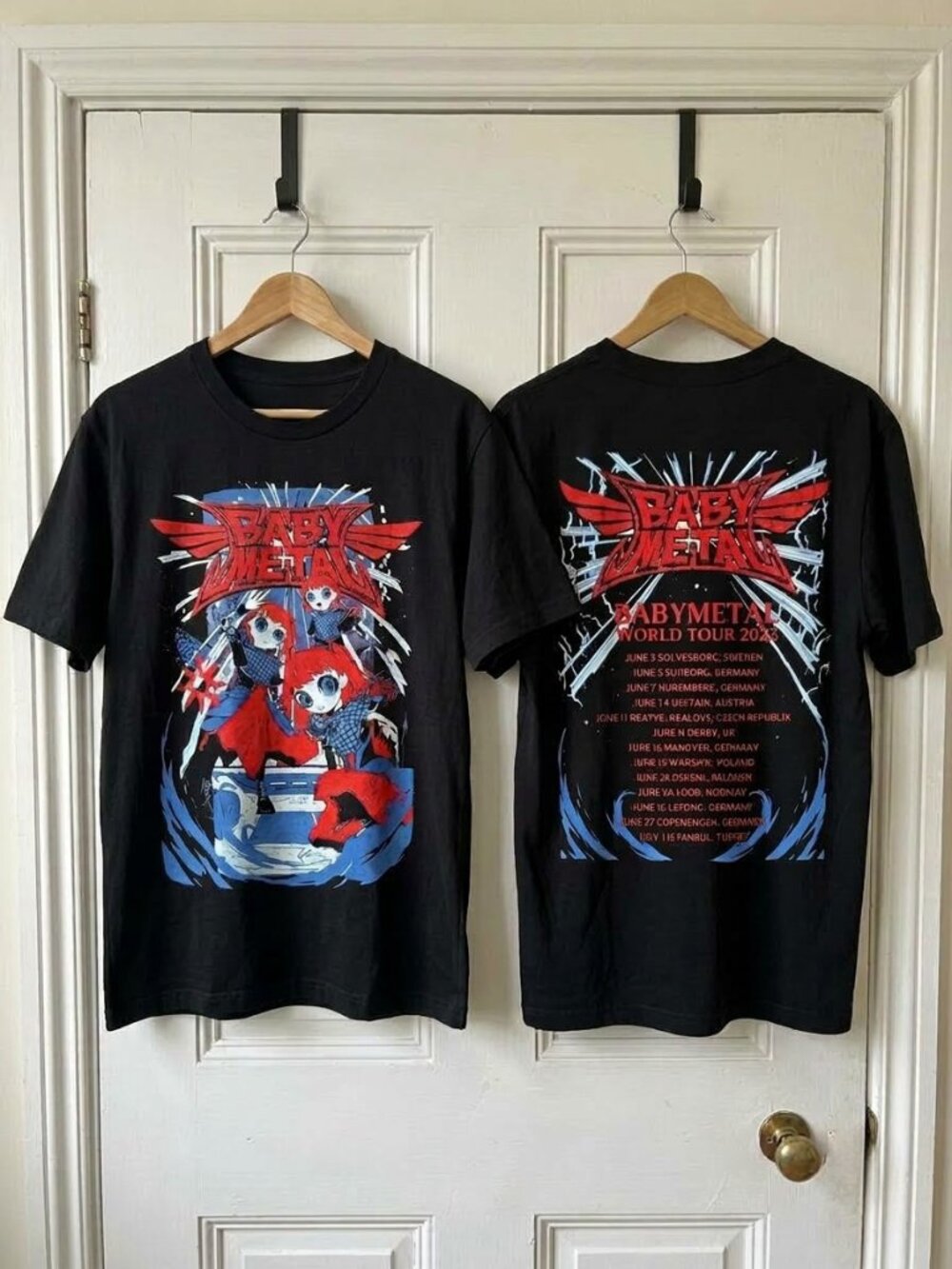 Babymetal World Tour Shirt 2026 Anime Chibi ReprintT-Shirt